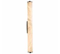 GWJKG Alabaster Wall Cylindrical Marble Light Fixture with Brass Base for Bathroom, Living Room, Bedroom, Restaurant, Kitchen Hallway - Elegant Stone