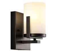 GWJKG American Glass Lamp Iron Lantern Living Room Wall Light Perfect for Villa Hotel Bedroom Bar