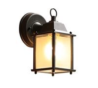 GWJKG American Style Lights Lampshade Vintage Outdoor Lighting Aluminum Metal Exterior Wall Lamp for Porch Villa Patio,E27 (Color : Frosted Glass)
