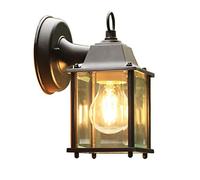 GWJKG American Style Lights Lampshade Vintage Outdoor Lighting Aluminum Metal Exterior Wall Lamp for Porch Villa Patio,E27 (Color : Clear Glass)