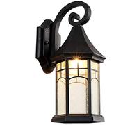 GWJKG American Style Outdoor Lights Matte Black IP54 Waterproof Exterior Wall Lamp Garden Facades Porch Hallways Outside