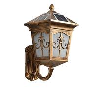 GWJKG Antique Bronze Victorian Solar Outdoor Light - Dual Use, Water-Resistant, Garden Illumination (48cm)