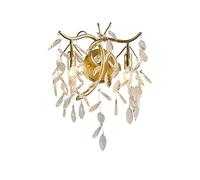 GWJKG Applique en Cristal d'art Salon, Lampe Murale créative Double tête Chevet de Chambre à Coucher dorée Appliques murales