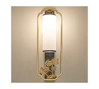 GWJKG Applique murale fixe en Cuivre de Style Chinois Moderne, créative for Chambre Coucher, Couloir, Lampe à économie d'énergie Appliques murales (Color : B)