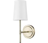 GWJKG Battery Operated Sconces with Remote Control - Dimmable Rechargeable Lights, No Wiring Needed, Elegant Gold Farmhouse Wall Lamp for Bedroom, Living Room, and Mirror Decor