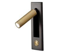 GWJKG Bedroom Lamp with Push Adjustable Spotlight for Bedside Reading Hotel Decorative Wall Light Rotatable and 90° Foldable