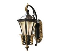 GWJKG Black Aluminum Six-Sided Waterproof Solar Light for Outdoor Spaces - IP44 Rated