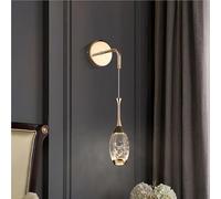 GWJKG Black Gold Sconce Crystal Bubble Glass Mount Light Farmhouse Vintage Mid Century Hanging Wall Lamp Lighting Fixture for Bathroom Bedroom Living Room Hallway Bar Entryway