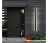 GWJKG Black Light Motion Sensor IP67 Waterproof Long for Porch Patio Garage Living Room Metal Exterior Wall Lamp with Indoor and Outdoor Use