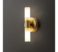 GWJKG Brass Light Fixture 14W 3000K Warm White for Living Room Bedroom Hallway Stairs Indoor Decorative Up Down Wall Lamp Gold