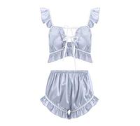 GWJKG Bridal Lingerie Anime Maid Outfit Bra and Panty Sets Lace Oversleeve Cute