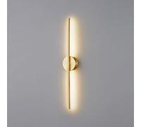GWJKG Brushed Brass Minimalist Acrylic Lampshade, Antique Copper Wall Light Fixture for Bathroom, Bedroom, Hallway - Hardwired Solution