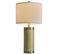 GWJKG Ceramic Bedside Farmhouse Table Lamp Decorating Office Bedroom, 24.5 Inch Suitable for Living Room, Dormitory, Office,(24.5"-Yellowish Green-1Pack)