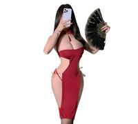 GWJKG Cheongsam Dress Chinese Qipao Traditional Style Anime Lingerie Bodycon Costume Babydoll Nightgown