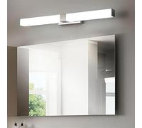 GWJKG Chrome Frame Vanity Mirror Lights, Stainless Steel Makeup Wall Mount Lamp, Dresser Linear Bathroom Light Fixture with Three-Color Options