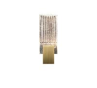 GWJKG Copper-Enamel Wall Lamp, Creative Crystal Shade Bedroom Nightstand, & Vintage Style