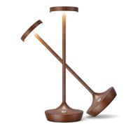 GWJKG Cordless Portable Touch Table Lamp, Battery Powered, Dimmable Outdoor Waterproof, Restaurant Patio, Woodgrain 2-Pack Suitable for Living Room, Dormitory, Office,
