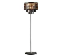 GWJKG Corner Metal Lamp Crystal Lampshade Standing with Marble Base Light Floor Lamps for Living Room (Color A, Size * 43cm)