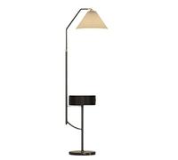 GWJKG Corner Metal with Black Drawer Fabric Shade Adjustable Marble Base Standing Lamp Bedroom Office Floor Lamps For Living Room Color : Dimmer sw