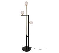 GWJKG Corner Nordic 3 Heads Standing Pole Light Frosted Glass Shade Reading Lamp with Foot Floor Lamps for Living Room