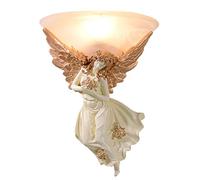 GWJKG Creative Angel Resin Wall Light, Elegant Bedroom, Living Room, Dining Room, Kitchen, Bar Decor 18.1x11.8 Inches Color D