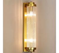 GWJKG Crystal Bedroom Living Room Rotatable Wall Lamp with Gold Finish Indoor Decorations for Bathroom and Hallway 12x60cm