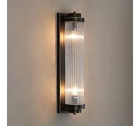 GWJKG Crystal Living Room Bedroom Rotatable Bedside Wall Lamp Indoor Decorations for Bathroom Hallway Black 12x60cm