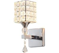 GWJKG Crystal Wall Lamp with Mirror Front Bedroom Restaurant Study Aisle and Stairway Stylish Pendant Light for Bedside
