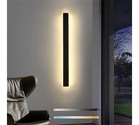 GWJKG Dimmable Black Bar Wall Lights 60cm 28W Aluminum Acrylic Long Strip for Bedroom, Living Room, Hallway Stair - Stylish Indoor Fixture