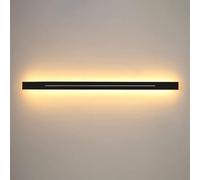 GWJKG Dimmable Corner Wall Lamp Minimalist Black Linear for Bathroom, Bedroom, Living Room & Hallway, 100CM Gold Accent, Stylish Indoor