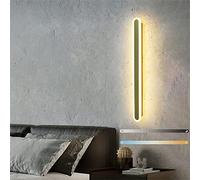GWJKG Dimmable Indoor Long Strip Lamp Color Adjustable Up Down Wall Light Fixture for Bedroom Living Room Acrylic Aluminum (Gold 120cm 58W)