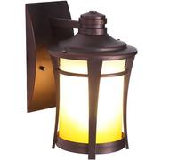 GWJKG Exterior Waterproof Patio Lanterns Outdoor Cylindrical Light Porch Sconces Mounted Lighting with Glass Shades E26/E27 Socket Wall Lamps for House Front Door Garage(L)