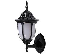 GWJKG Exterior Waterproof Patio Lanterns Porch Sconces Black Outdoor Light Fixtures Mounted Lighting with Glass Shades E26/E27 Socket Wall Lamps for House Front Door Garage
