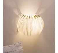 GWJKG Feather Lamp for Bedroom and Living Room Wall Sconces with Pendant Light