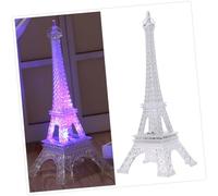 GWJKG Flashy Night Light Acrylic Eiffel Tower Colorful Desk Lamp - Energy-Efficient Decor