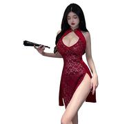 GWJKG for Women Cheongsam Lingerie Costume Anime Babydoll Suit Chinese Style Qipao Dress