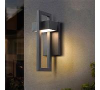 GWJKG Geometric Outdoor IP65 Waterproof Garden Lights Wall Lamp for Porch Entryway Doorway White Light 350 Lumens