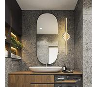 GWJKG Gold Square Bathroom 80CM/16W IP44 Waterproof Front Light for Makeup 3 Color Temperature Options Over Mirror Wall Lamp.