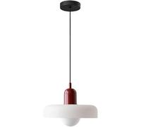 GWJKG Hanging Light Fixture Mid Century Glass Pendant Colorful Dome - Adjustable Iron Chandelier Compatible with Bedroom, Dining Room, Kitchen Island,Pendant Lighting Ceiling