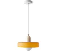 GWJKG Hanging Light Fixture Mid Century Glass Pendant Colorful Dome - Adjustable Iron Chandelier Compatible with Bedroom, Dining Room, Kitchen Island,Pendant Lighting Ceiling