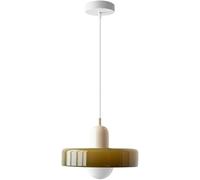 GWJKG Hanging Light Fixture Mid Century Glass Pendant Colorful Dome - Adjustable Iron Chandelier Compatible with Bedroom, Dining Room, Kitchen Island,Pendant Lighting Ceiling