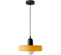 GWJKG Hanging Light Fixture Mid Century Glass Pendant Colorful Dome - Adjustable Iron Chandelier Compatible with Bedroom, Dining Room, Kitchen Island,Pendant Lighting Ceiling