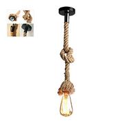 GWJKG Industrial Hemp Rope Pendant Light Fixture Retro Ceiling Lamp for Dining Room Hallway - 500cm Wall, Socket (Not Included)