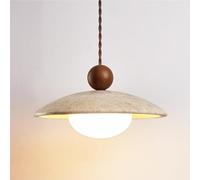 GWJKG Industrial Marble Pendant Light Fixtures Milk Glass Accent Chandelier Japanese Travertine Natural Hanging Lamp for Kitchen Island Dining Bedroom Living Room Bar Lighting with G9 Base