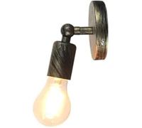 GWJKG Industrial Single Head E27 Light Up Down Attic Antique Wall Lamp Spiral Connector Indoor Lighting Fixture(Sweep Gold)