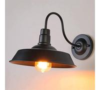 GWJKG Industrial Style Gooseneck Wall Lamp, Black Iron, Compatible - Perfect for Home & Office Lighting