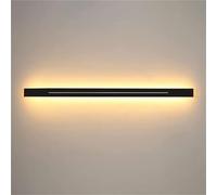 GWJKG Lámpara LED engañable, Moderna Tira Larga Lineal iluminación, lámparas Pared Interior Minimalistas y Apliques para Dormitorio, Sala de Estar, cabecera, Pasillo, tocador, baño (Negro, 120 cm)