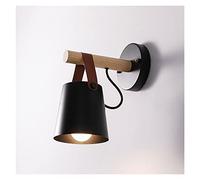GWJKG Lampe Allée minimaliste étude Pays Chevet café Fer forgé Ceinture Applique murale de Style Vintage luminaires for éclairage Mural en verre industriel Appliques murales
