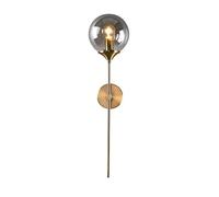 GWJKG Lampe Applique murale en verre Moderne dorée, Rond nordique, décoratif d'intérieur, idéal for Maison, Chevet, le Salon la Cuisine Appliques murales (Color : Amber