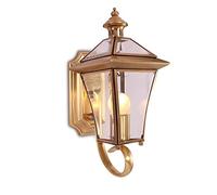 GWJKG Lampe Murale Creative Personality American All-Copper Gang Hallway Hoflamp Balcony Waterproof Lamp Outdoor Wall Light Luminaires extérieurs